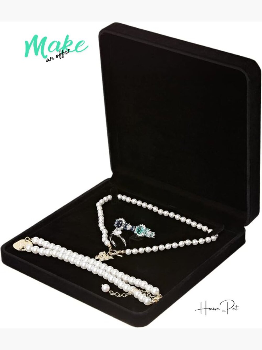 Velvet Jewelry Set Box for Bracelet Necklace Earring Ring